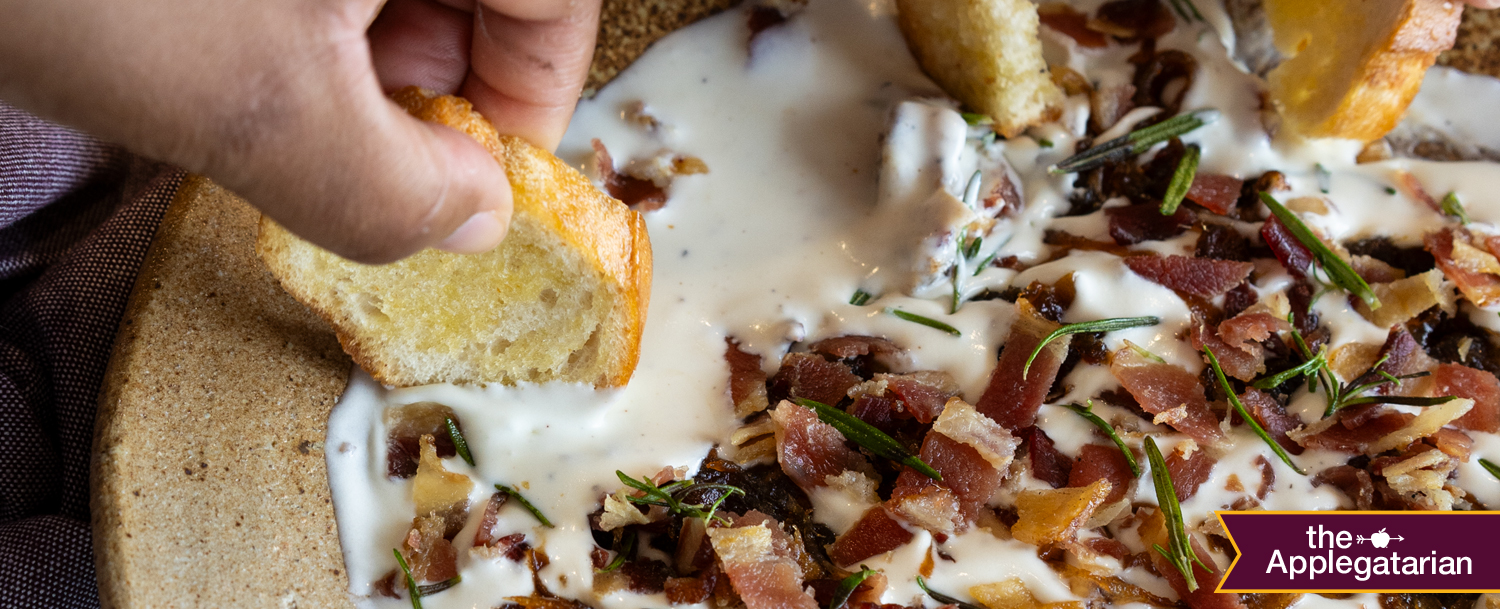 Recipes Irresistible Whipped Goat Cheese with Bacon and Dates Recipe